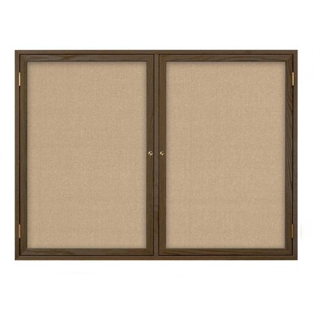 United Visual Products Open Faced Traditional Corkboard, 60x36" UV643A-BRONZE-RUBBER